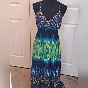 Stevie & Lindsay Colorful Maxi Dress    Size L